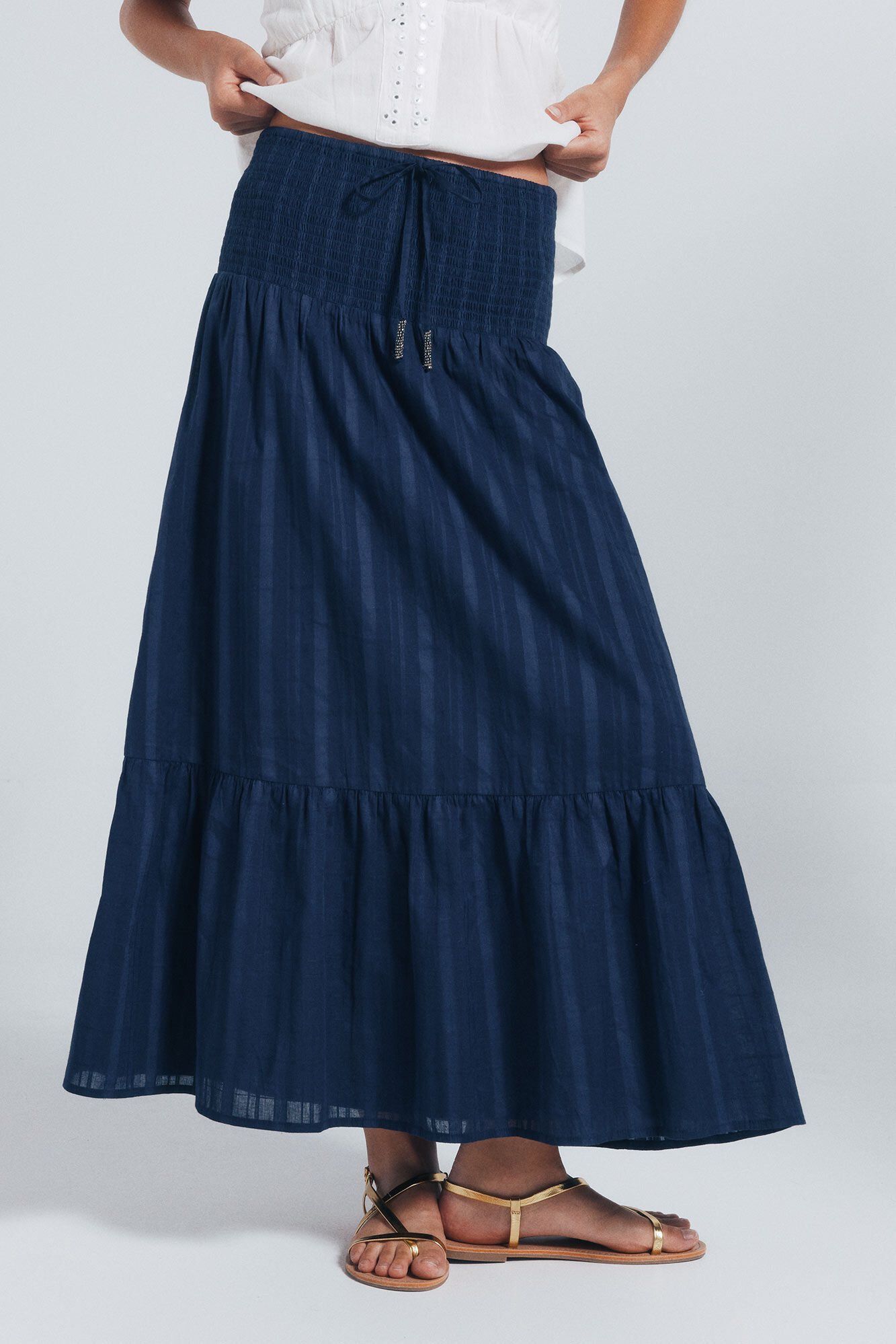 Springfield Falda larga algod&oacute;n dobby