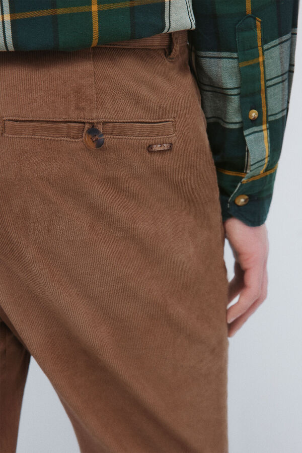 Springfield Čino chino pantalone od mikro somot Bež