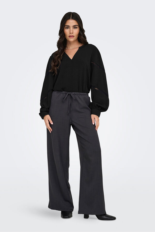 JDY Langärmelig Bluse Schwarz