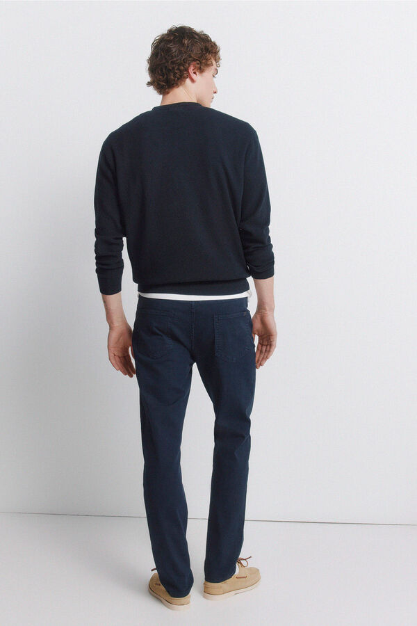 Springfield Pantalon 5 poches d&eacute;lav&eacute; slim fit bleu