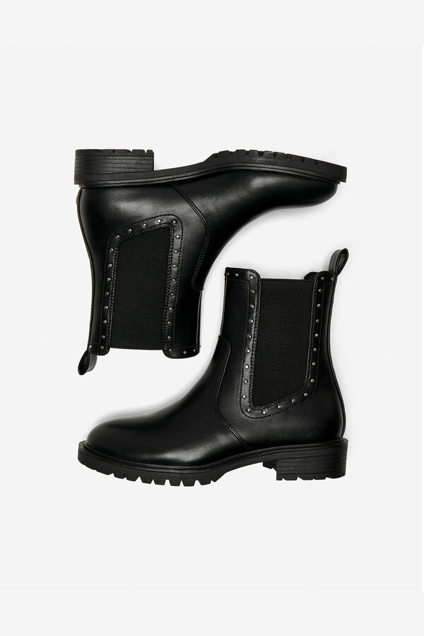 Only Stiefelette Chelsea Boot mit Nieten Schwarz