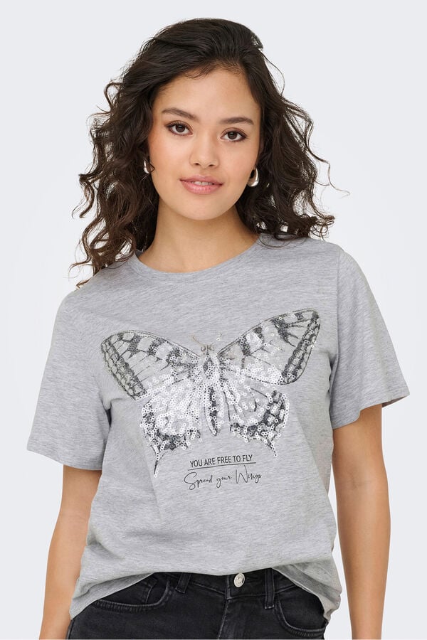 JDY Short-sleeved T-shirt Siva