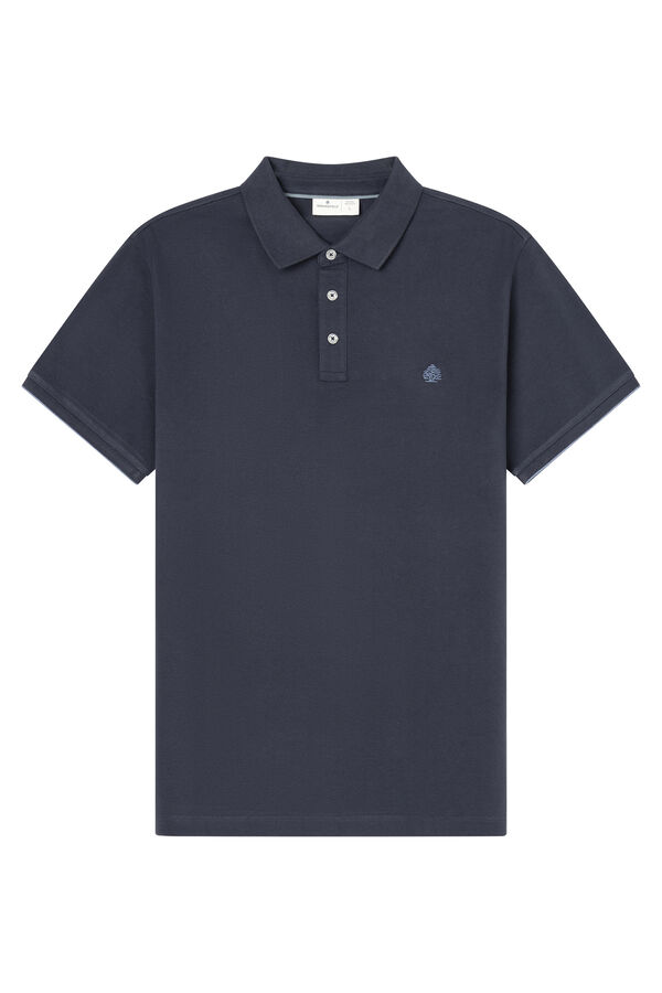 Springfield Pike slim fit polo majica sa kontrastnim ranflama Plava
