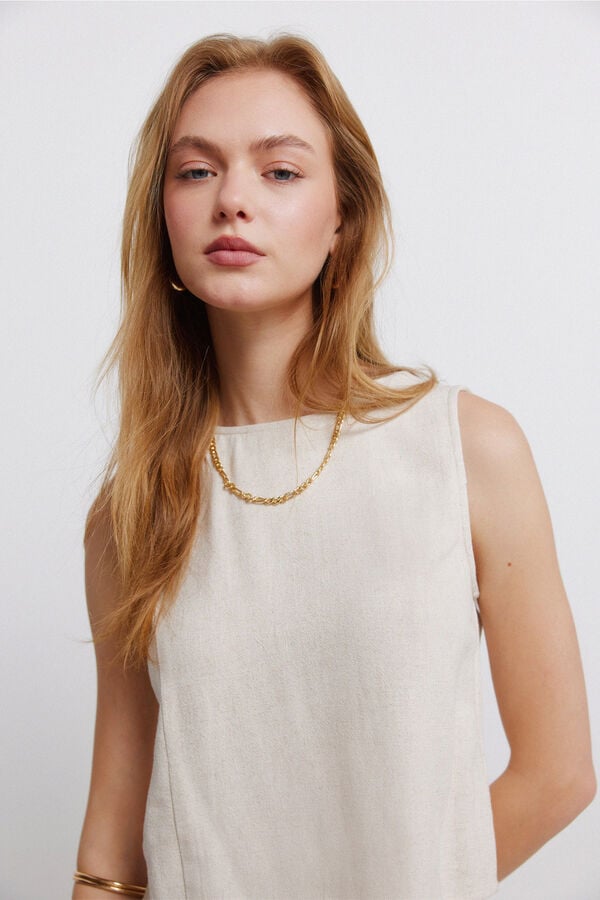 Springfield Sleeveless blouse nude