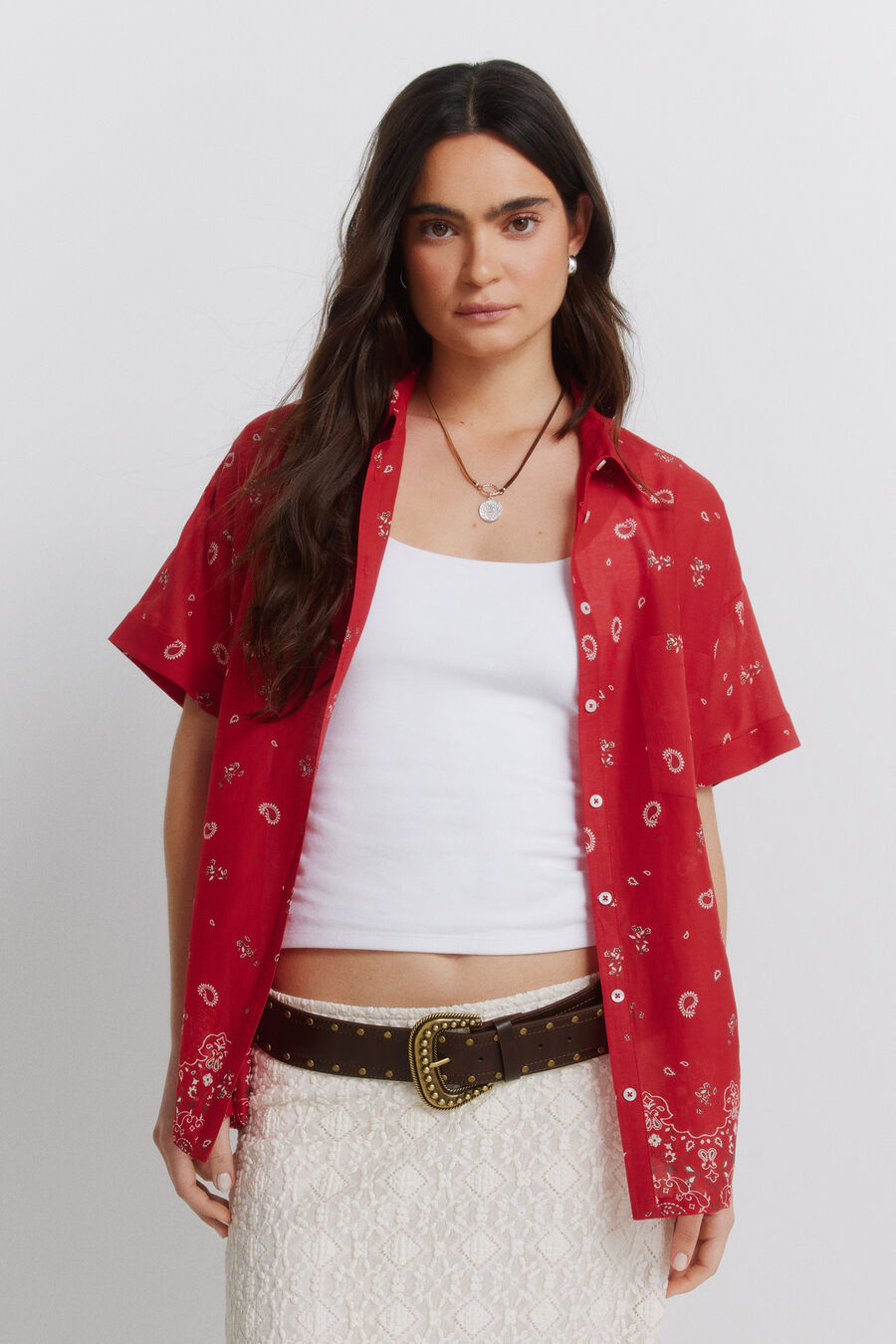 Camisa oversize estampada