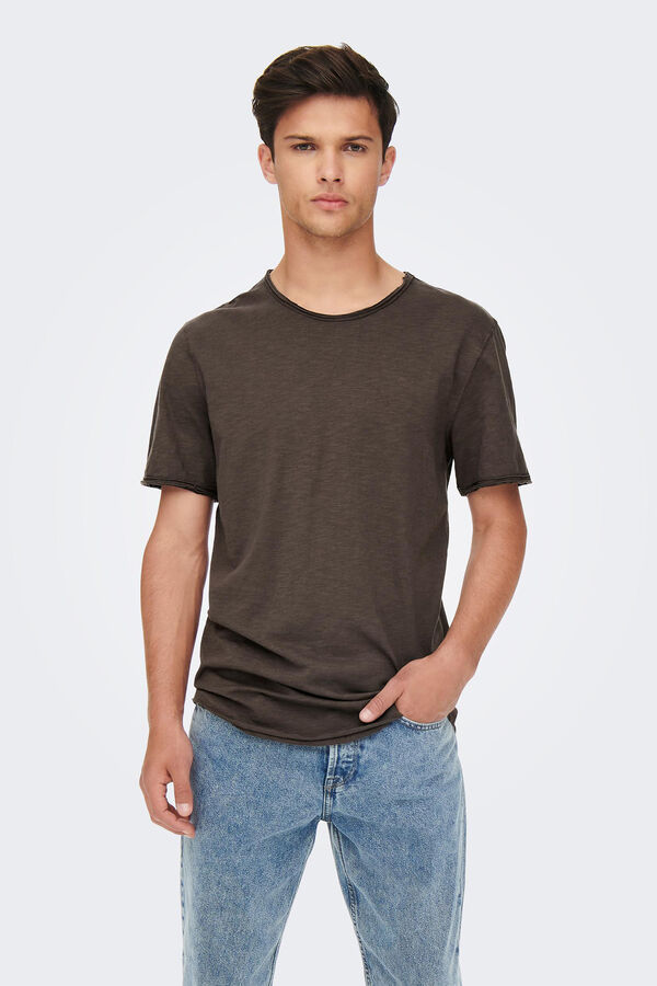 Springfield Short-sleeved T-shirt smeđa