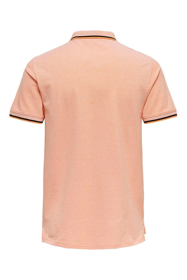 Springfield Essential cotton piqué polo shirt pink