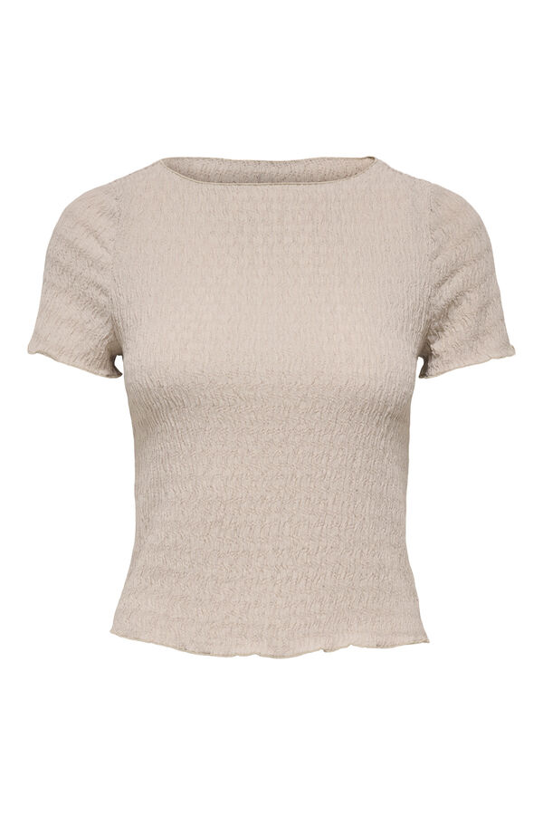 Only Structured crop top brown