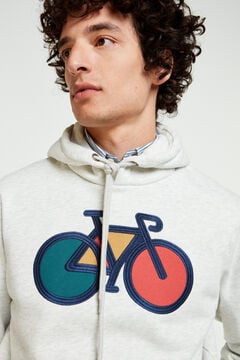 Springfield Sweat-shirt capuche bicyclette gris