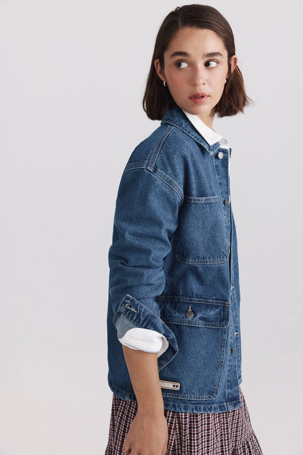 Springfield Denim long jacket blue