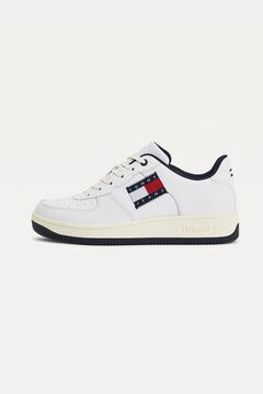 Springfield White Tommy Jeans logo high-top trainer white