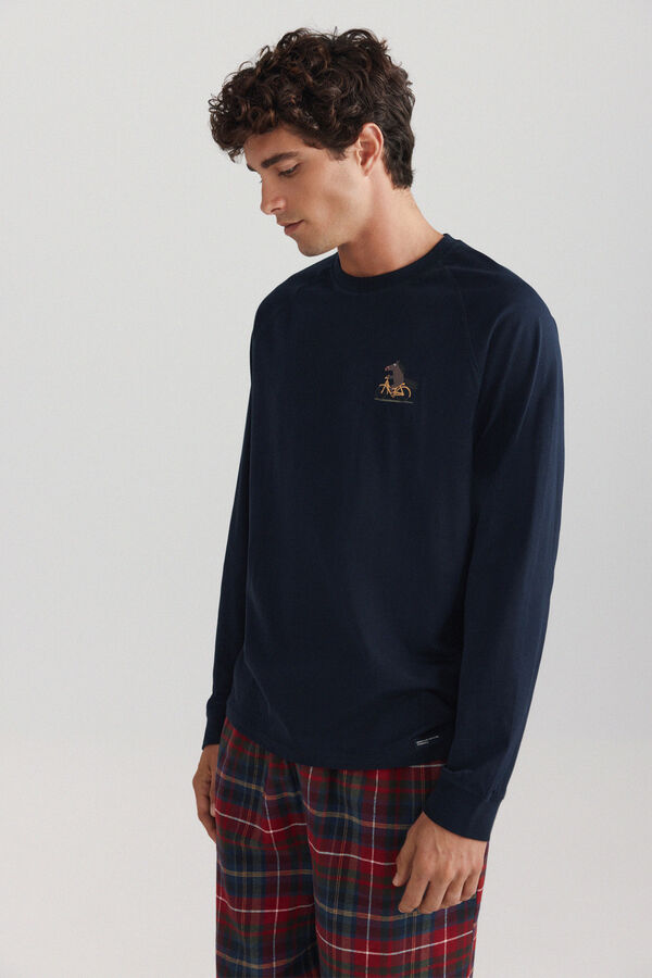 Springfield Horse on bike long pyjamas blue