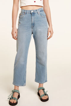 Springfield  Harper straight jeans with high rise indigo blue