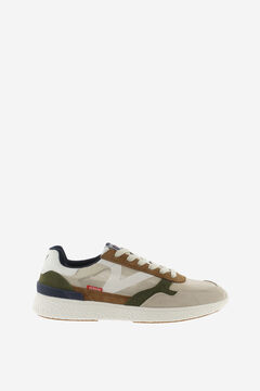 Springfield Faux leather trainers beige