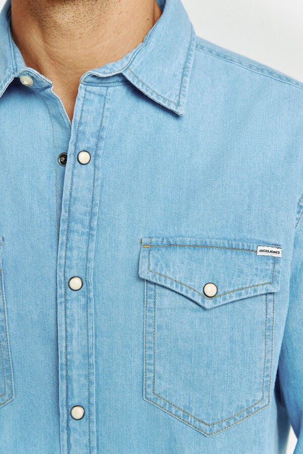Jack & Jones Denim regular shirt blue