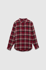 Inside Camisa de flanela xadrez vermelho