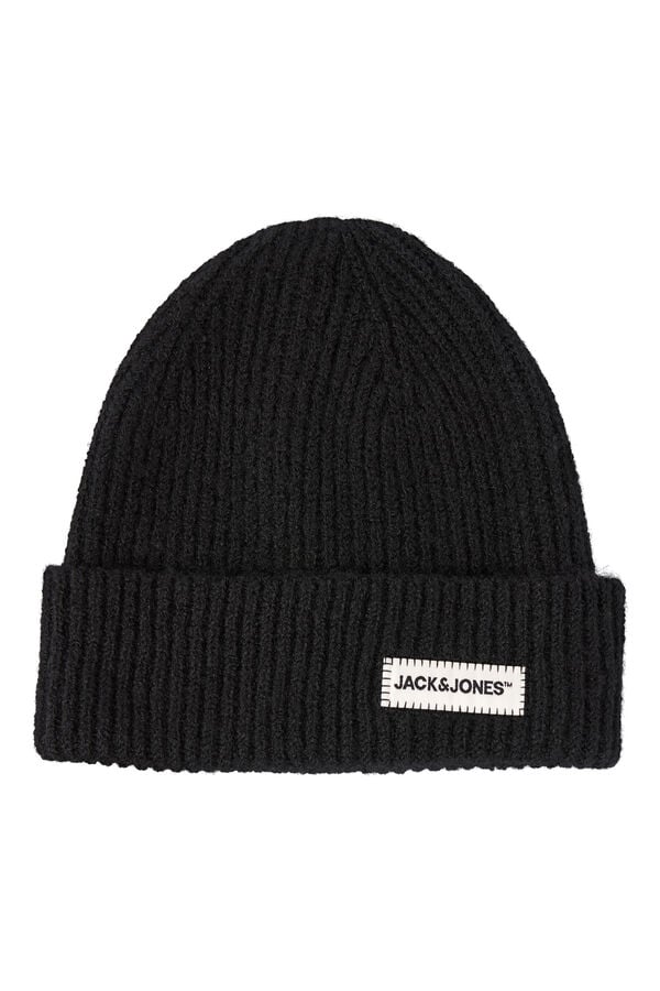 Jack & Jones Knitted polyester beanie black