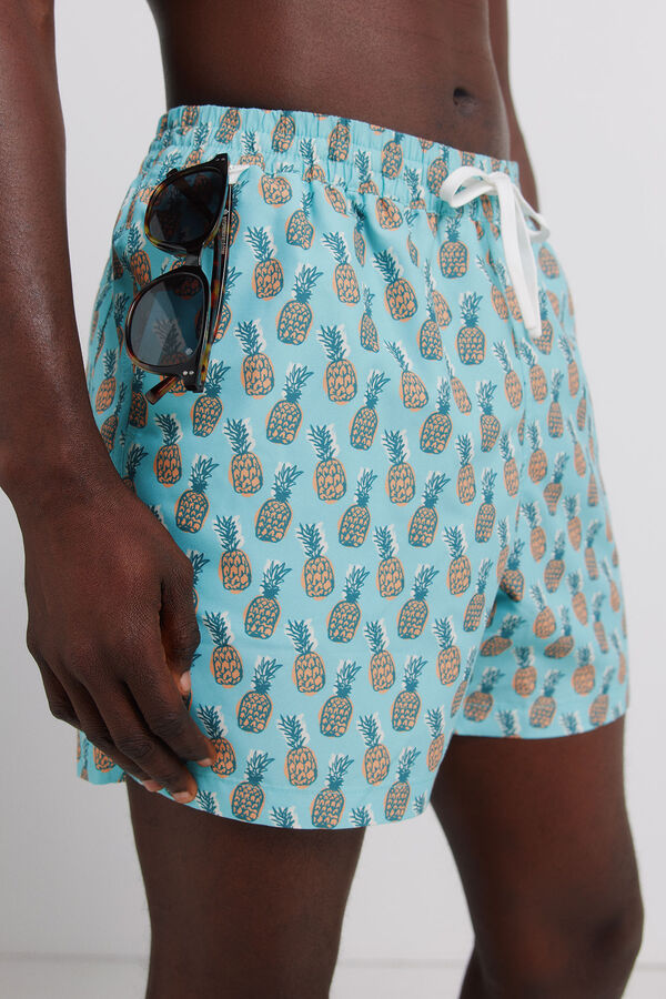 Springfield Pineapple print swimwear blue