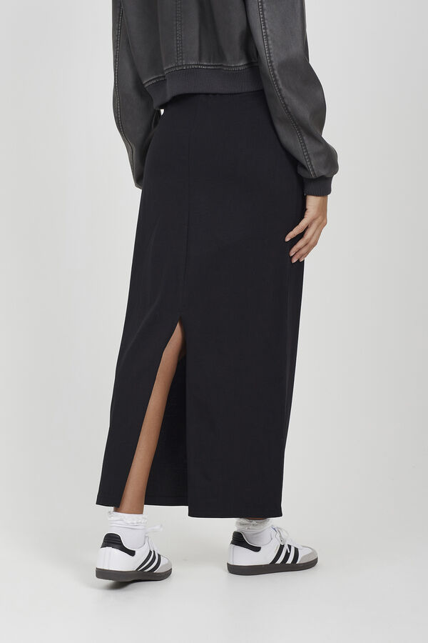 Springfield Long skirt with elasticated waist black