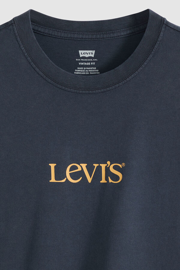 Levi's T-shirt logo manga curta azul