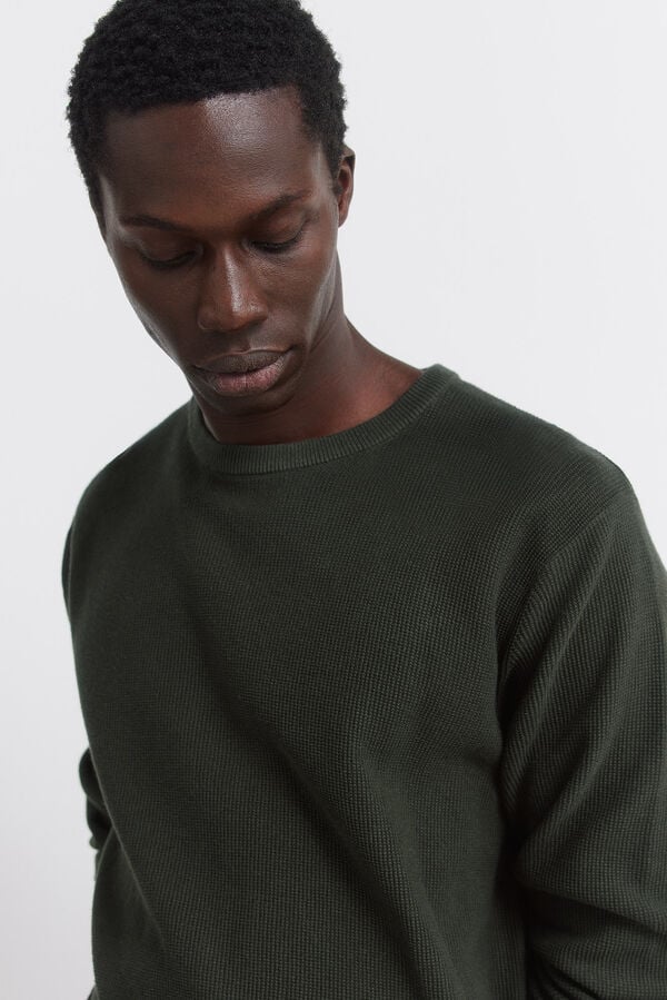 Springfield basic structured jersey beige