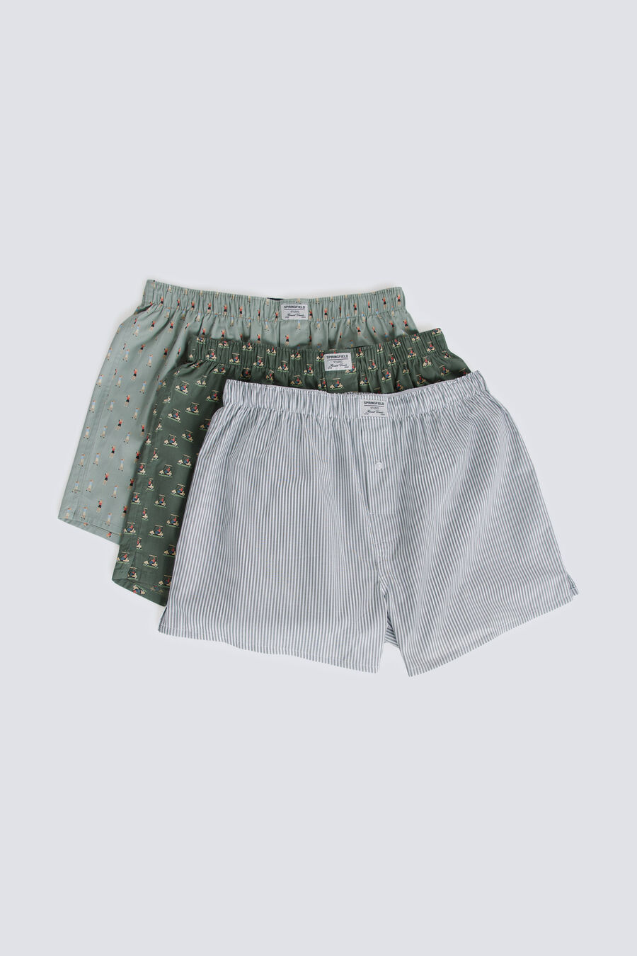 Pack 3 calzoncillos estampado retro