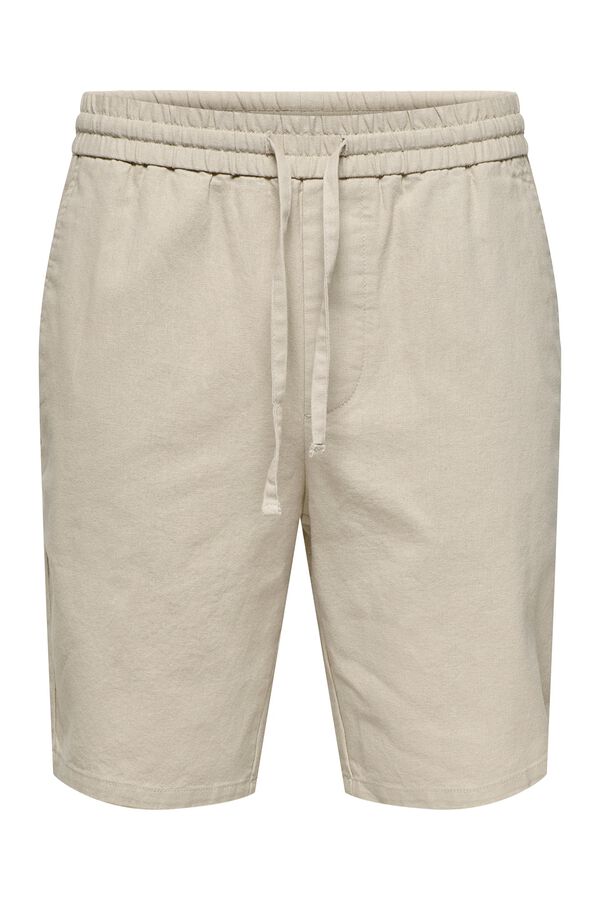 Only & Sons Linen Bermuda shorts grey