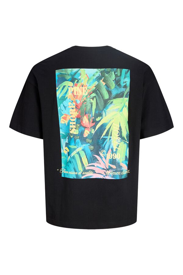 Jack & Jones T-shirt loose em algod&atilde;o preto