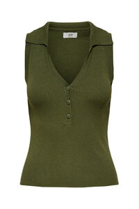 JDY Camisa polo de malha mangas