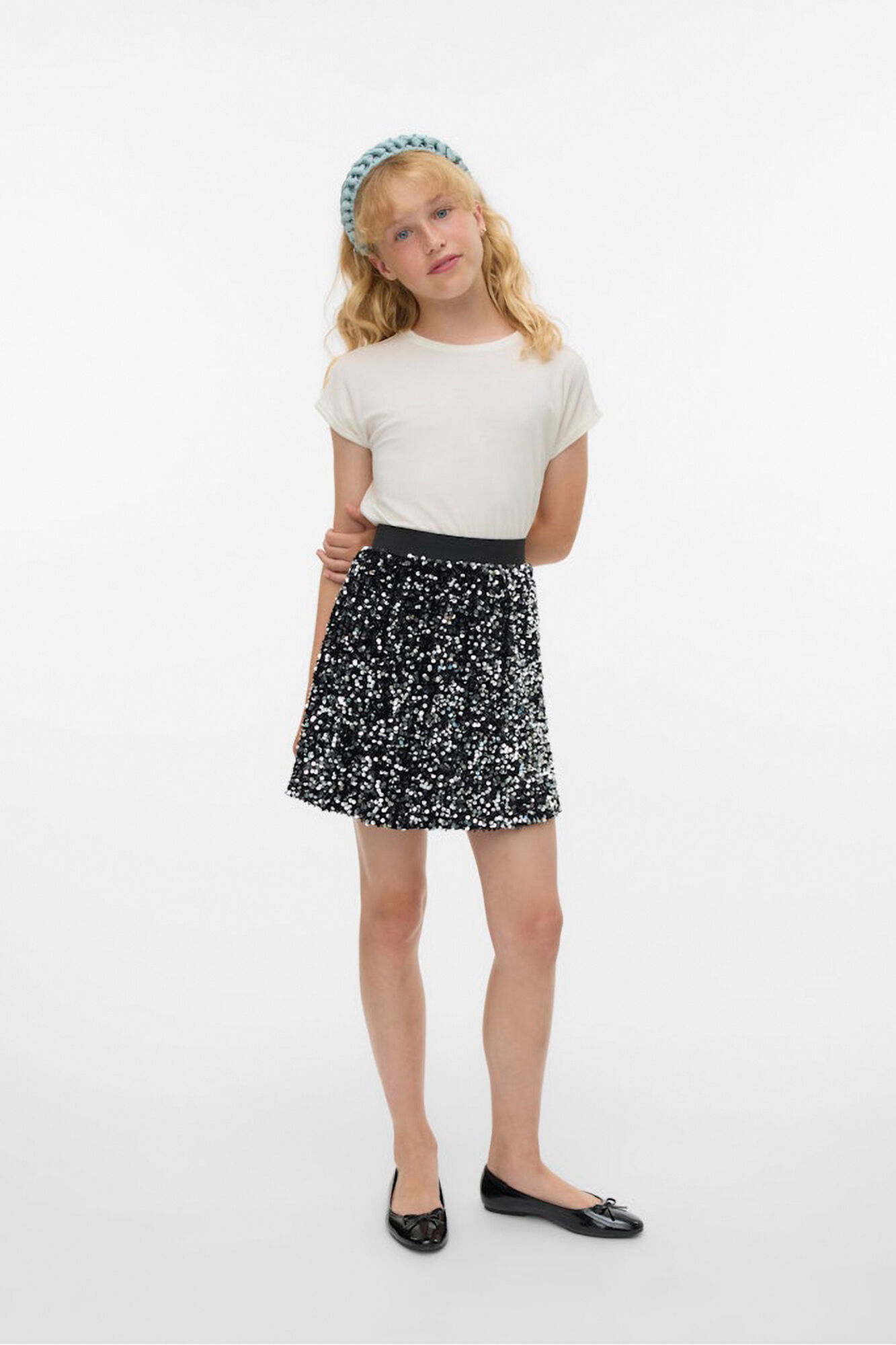 Vero Moda Girl Short sequinned skirt 