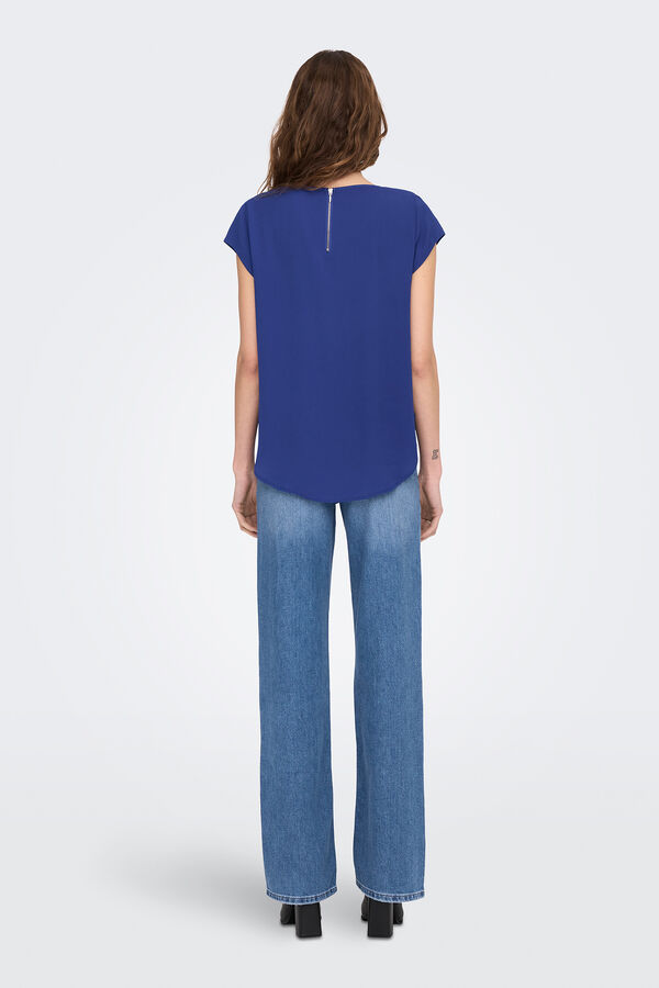 Only Camiseta manga corta azul