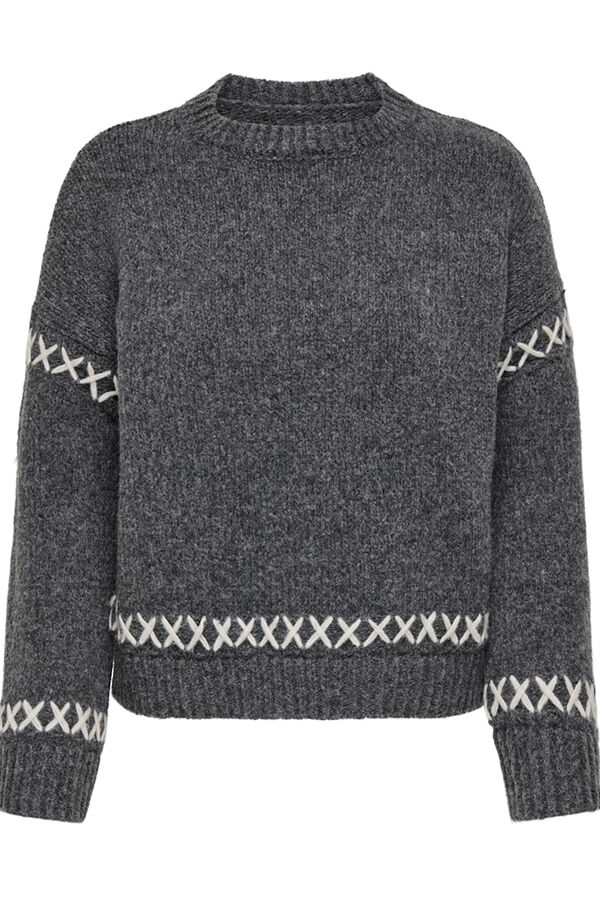 Only Jersey costuras en contraste gris