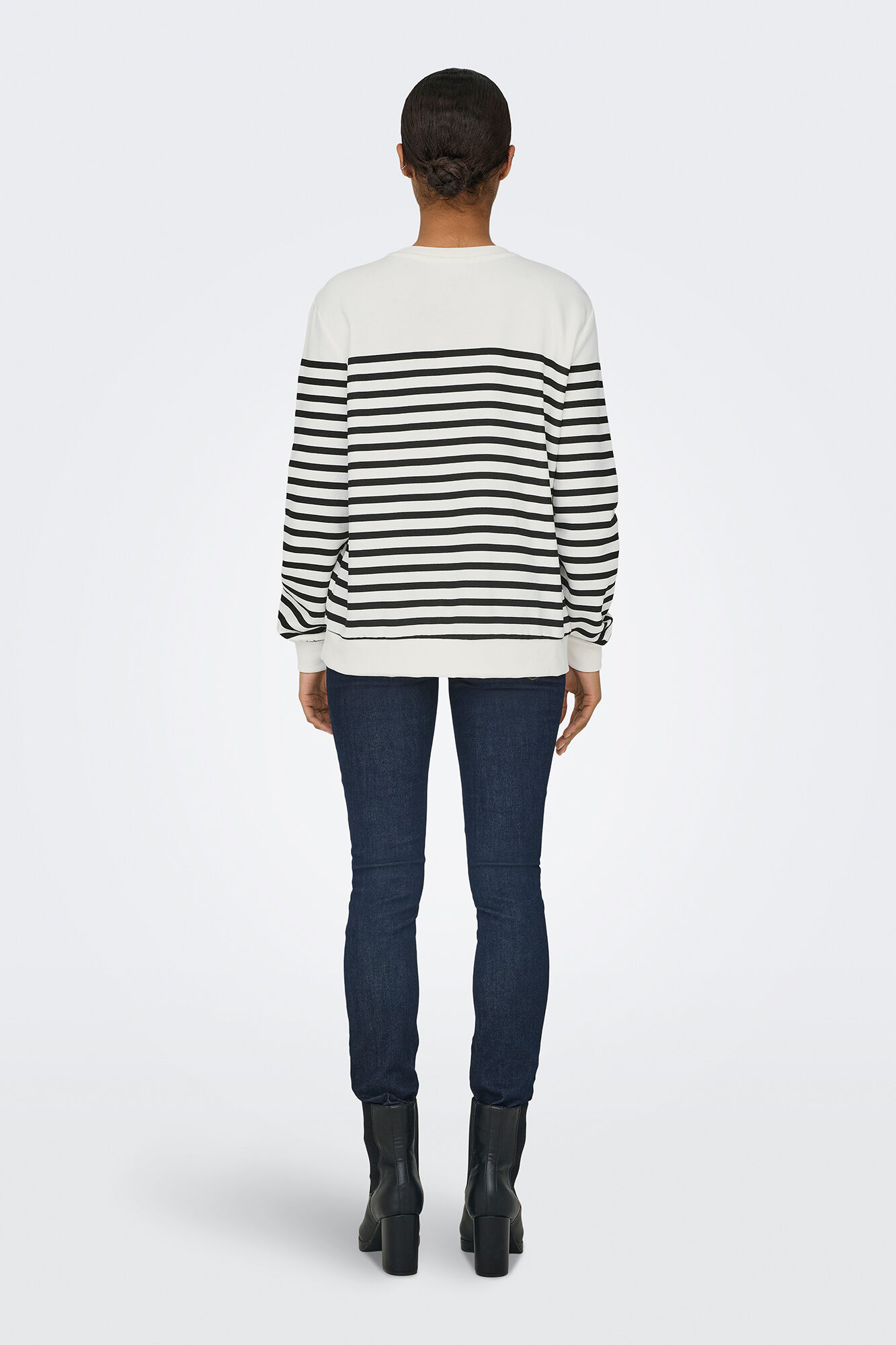 Only Sudadera de rayas con dibujo frontal