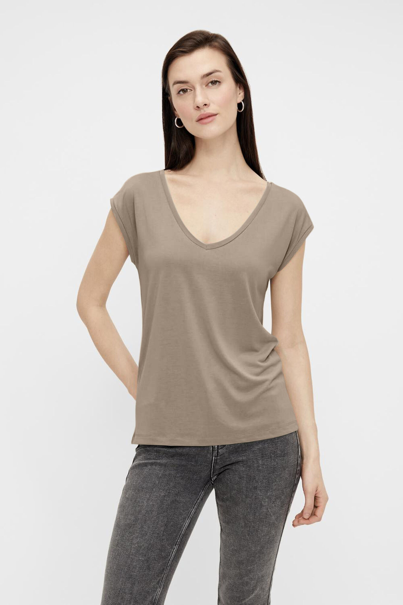 Pieces Einfaches Kurzarm-Shirt