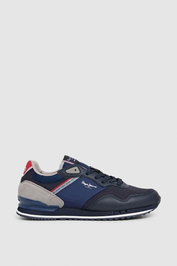 Pepe Jeans  suede sneakers blue