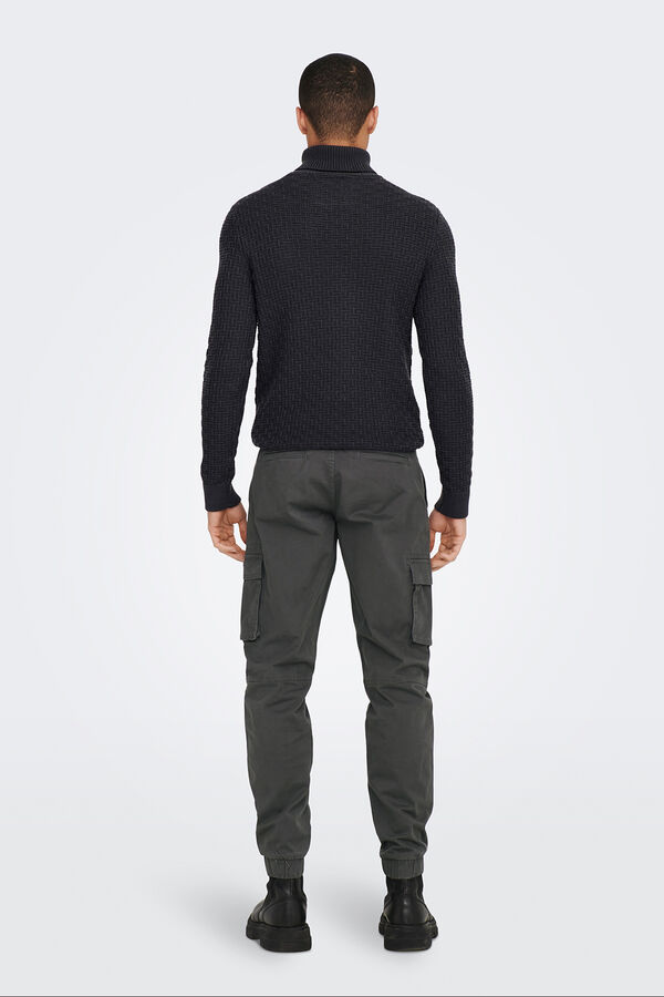 Only & Sons Long cargo trousers grey