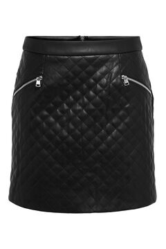Springfield Short faux leather  skirt black