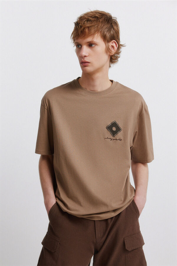 Springfield Majica sa na&scaron;ivcima Braon