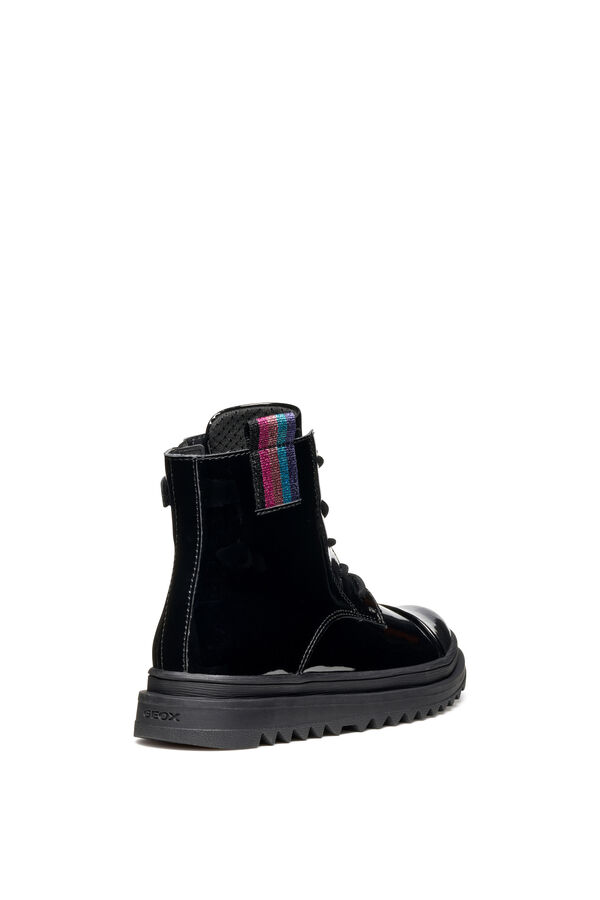 Geox Botines efecto charol negro