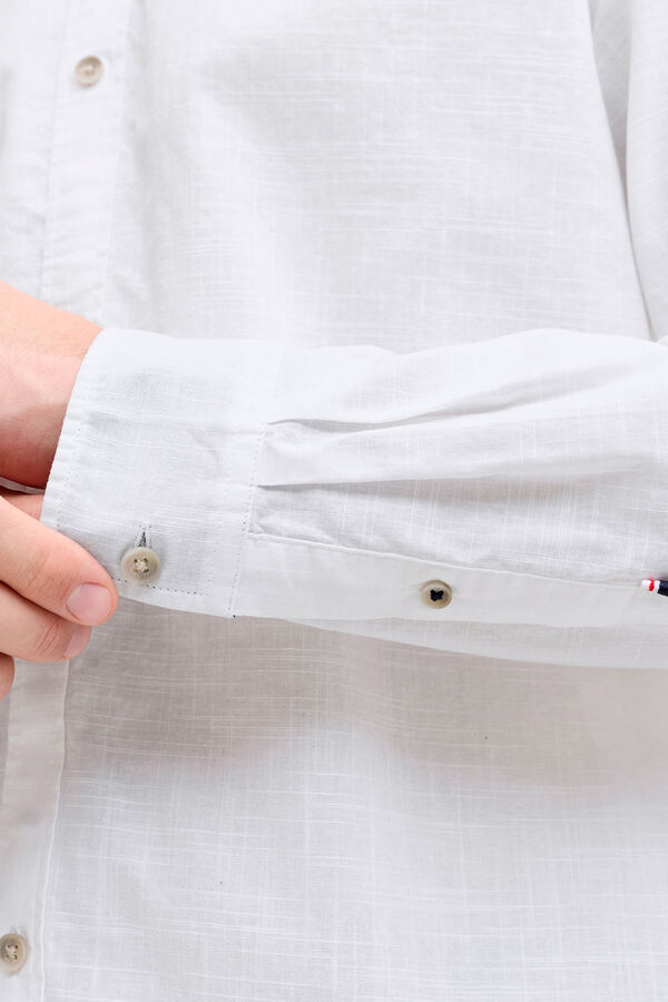 Jack & Jones Camisa manga larga de algod&oacute;n blanco