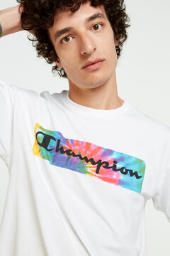 Springfield short-sleeved T-shirt with multicoloured logo blanc
