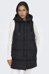 Only Long puffer gilet black