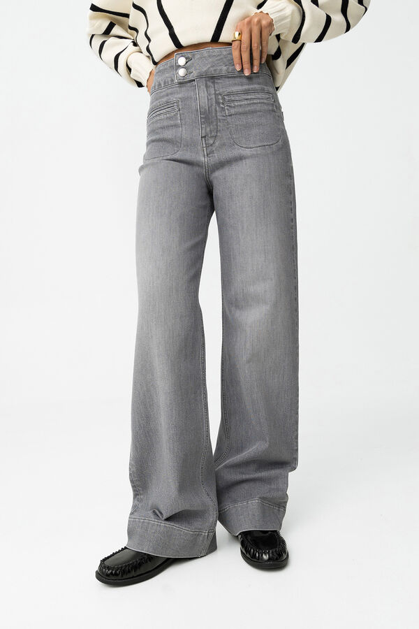 Tiffosi Vaqueros rectos gris