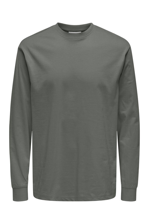 Springfield Relaxed long sleeve T-shirt grey mix