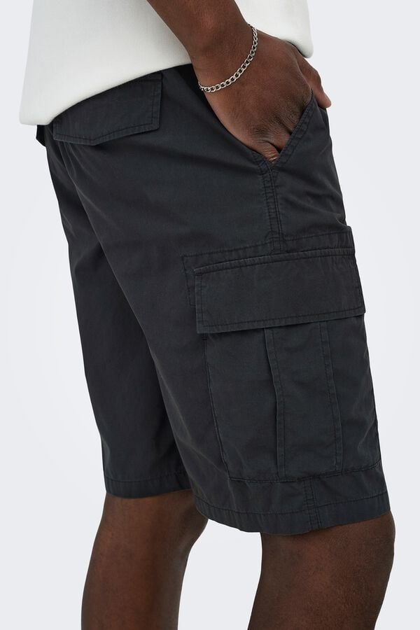 Only & Sons Cargo Bermuda shorts black