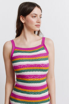 Springfield Mehrfarbiges Strick-Midi-Kleid