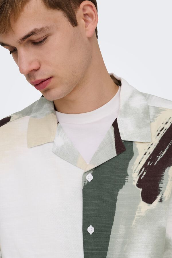 Only & Sons Camisa manga corta blanco