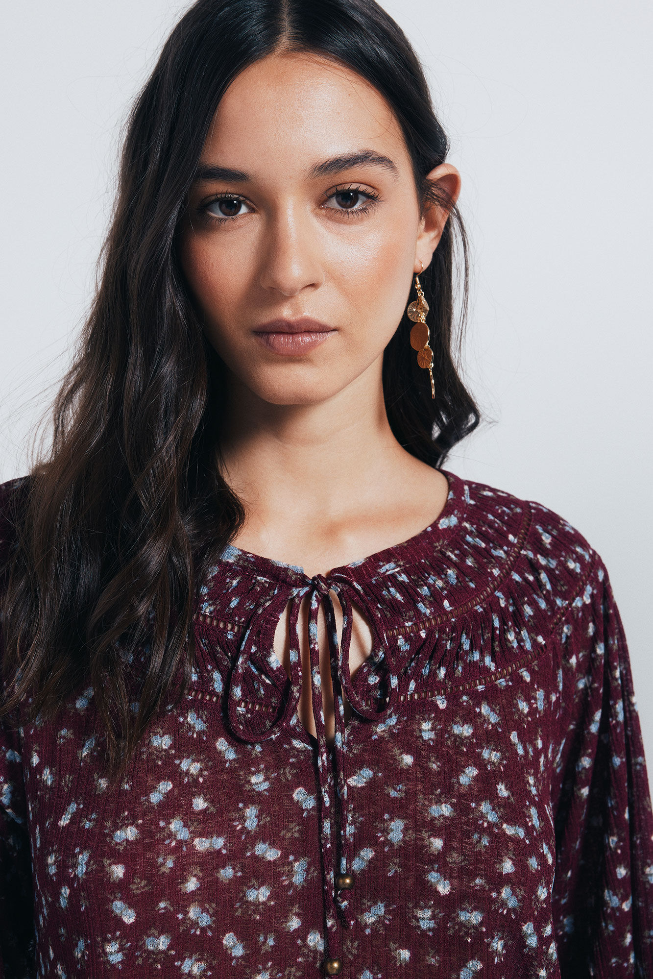 Springfield Flowy blouse with lace inserts