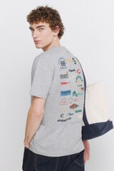 Springfield Marl logo T-shirt grey