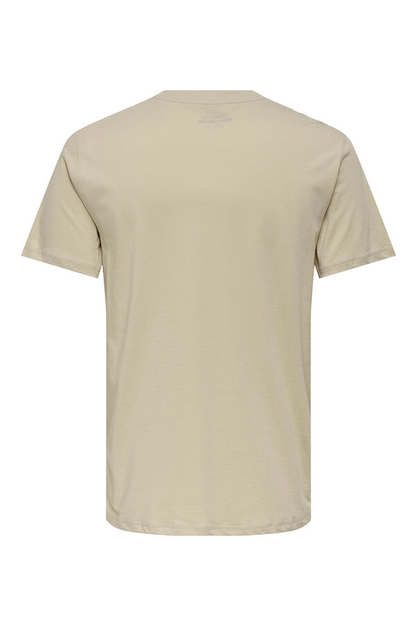 Only & Sons Camiseta b&aacute;sica manga corta gris